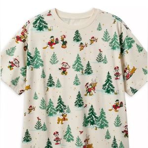 Disney Mickey Mouse and Friends Christmas T-Shirt for Adults